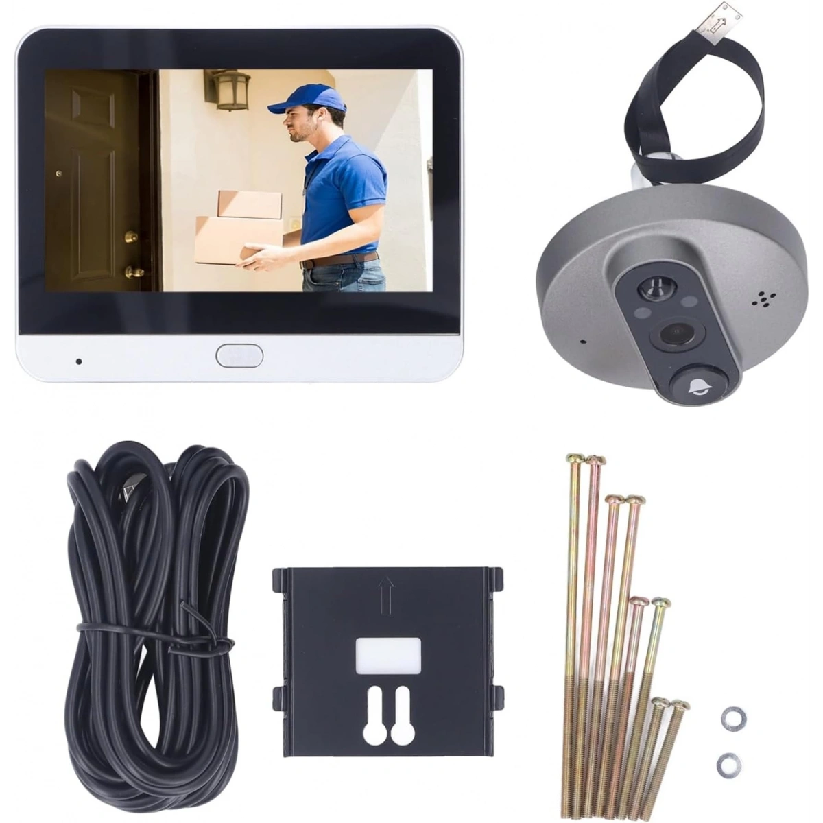 Kayıt Yapabilen Kapı Dürbünü Kamarası 300Pa-Tuya