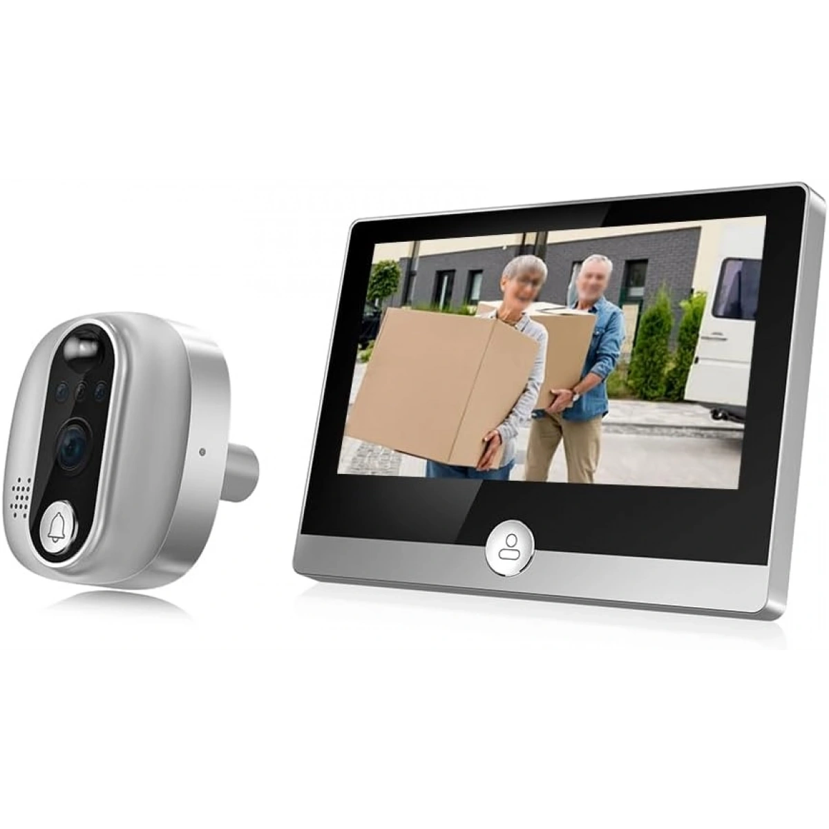 Kayıt Yapabilen Kapı Dürbünü Kamarası KM-19 W1