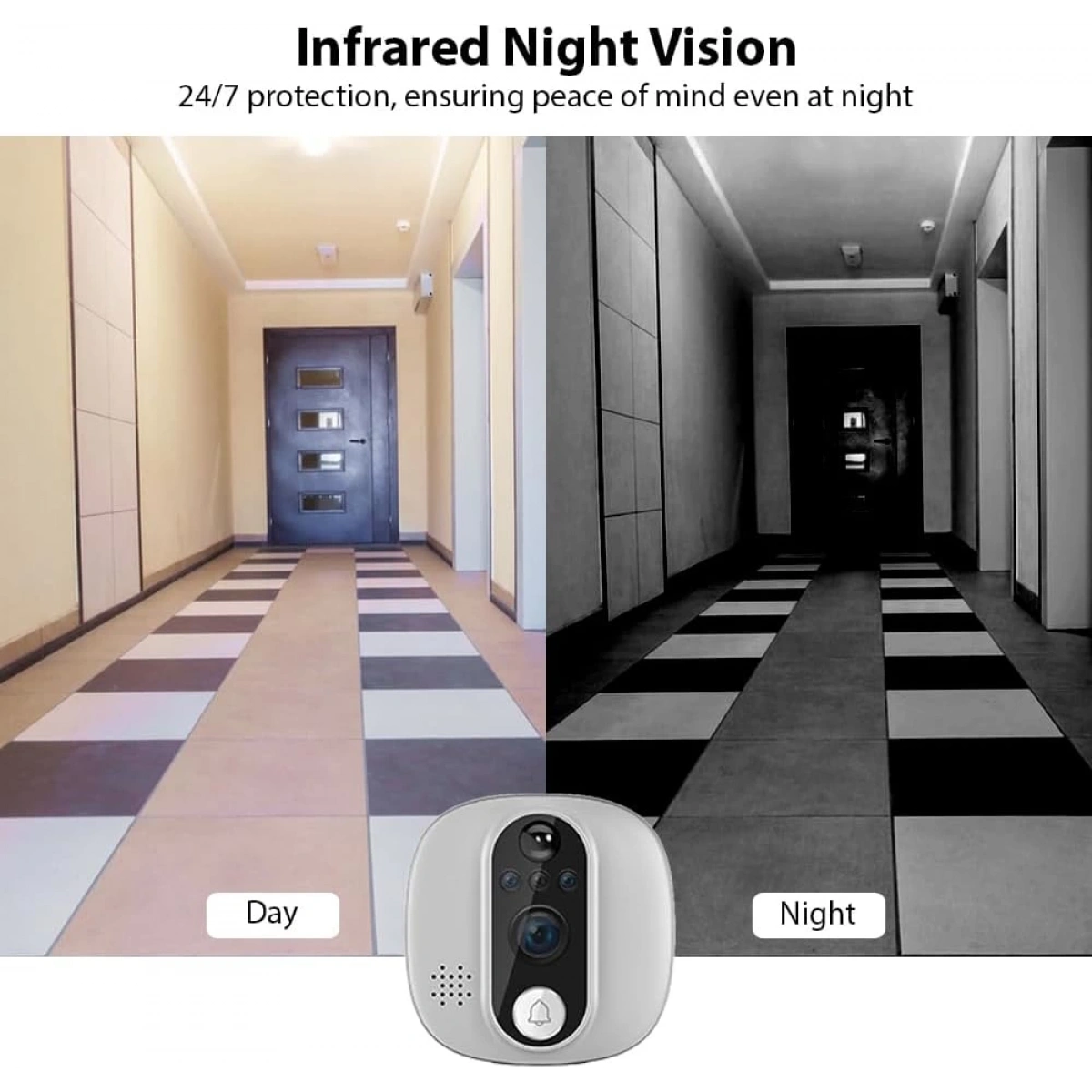 Kayıt Yapabilen Kapı Dürbünü Kamarası KM-19 W1