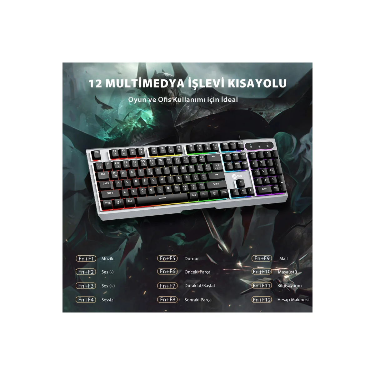 Lecoo Lenovo Kablolu Rgb Oyuncu Klavye Kb121