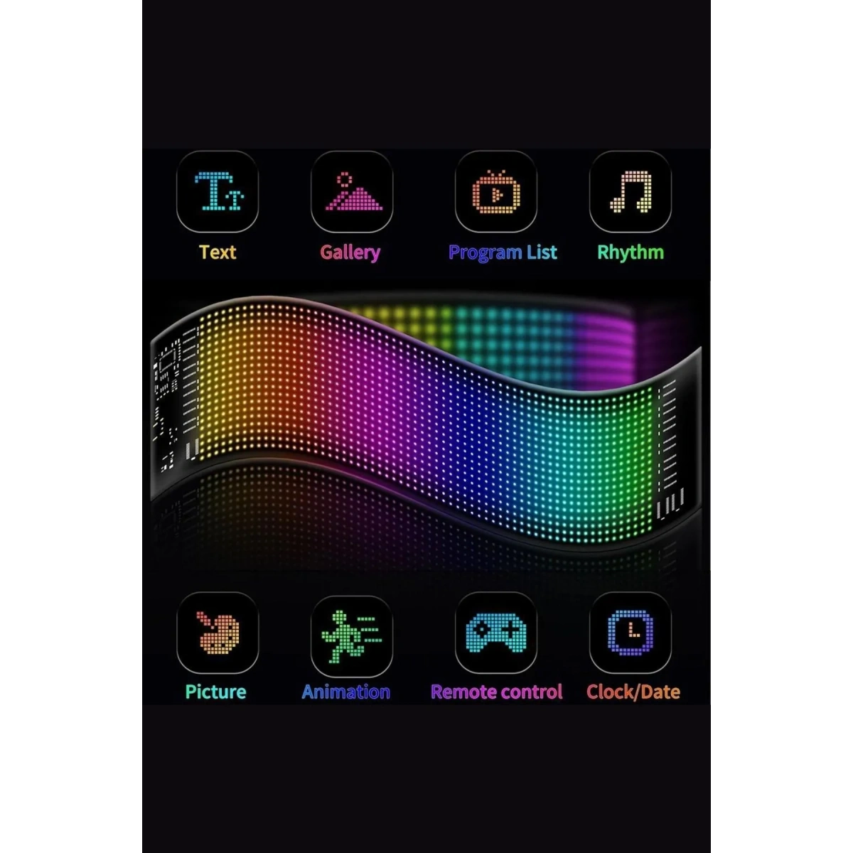 Led Matrix Panel Led-01 16X64 Led 90*370 MM