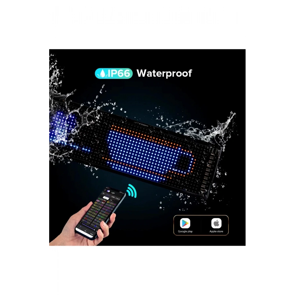 Led Matrix Panel Led-02 20X64 Led 100*330 MM