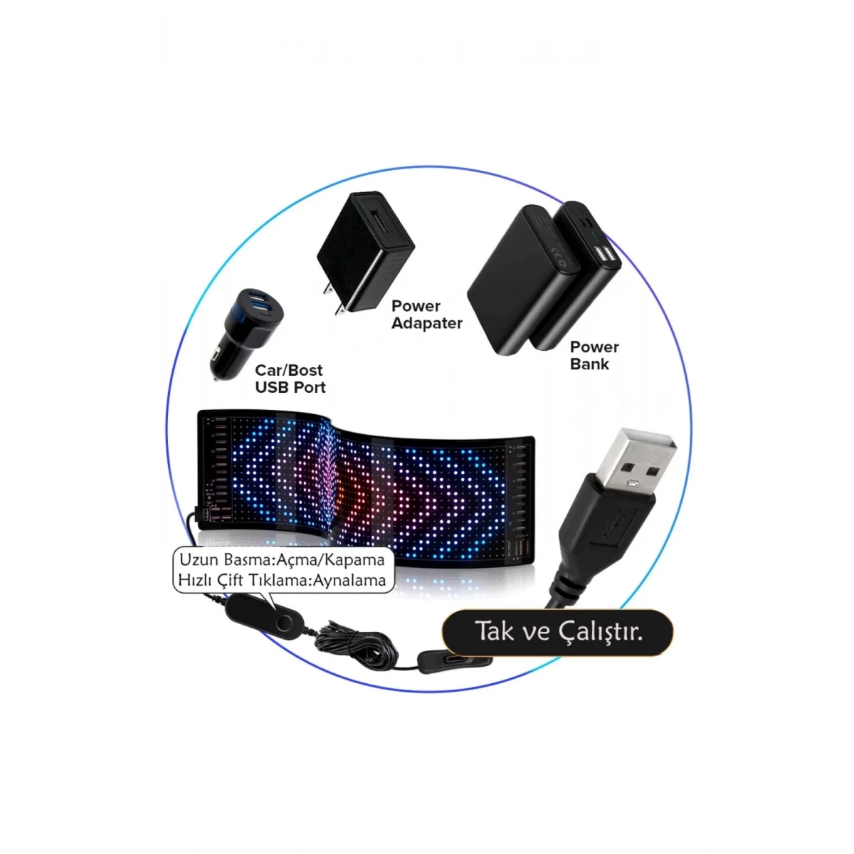 Led Matrix Panel Led-02 20X64 Led 100*330 MM