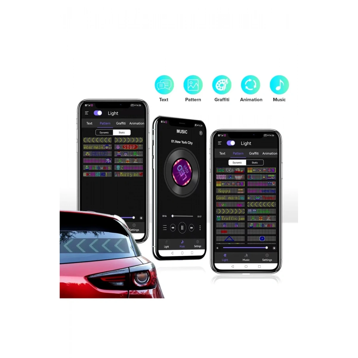 Led Matrix Panel Led-02 20X64 Led 100*330 MM