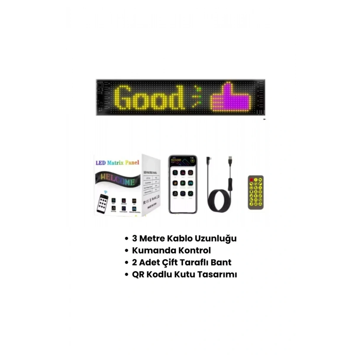 Led Matrix Panel Led-02 20X64 Led 100*330 MM