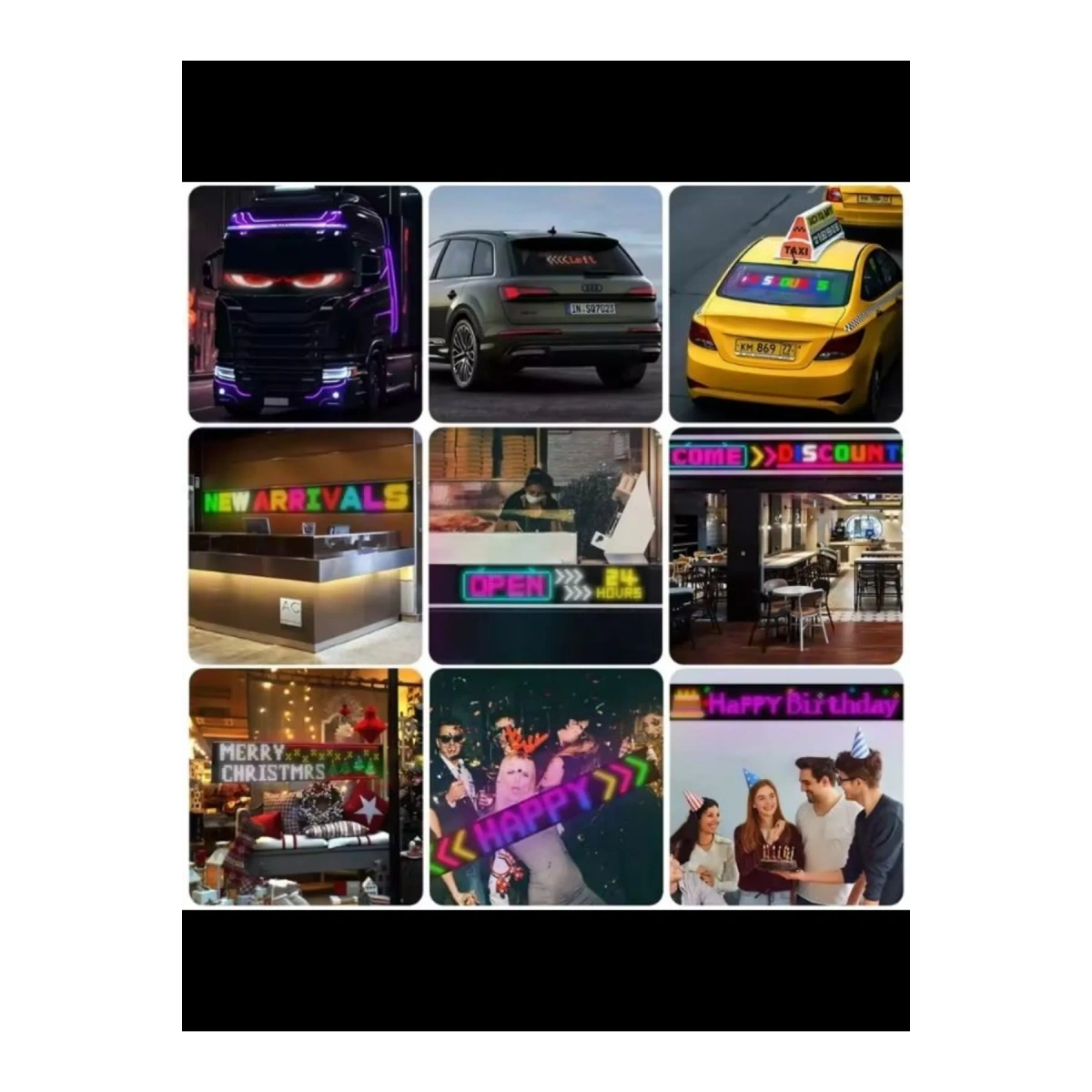 Led Matrix Panel Led-08 16X144 Led 190*1330 MM