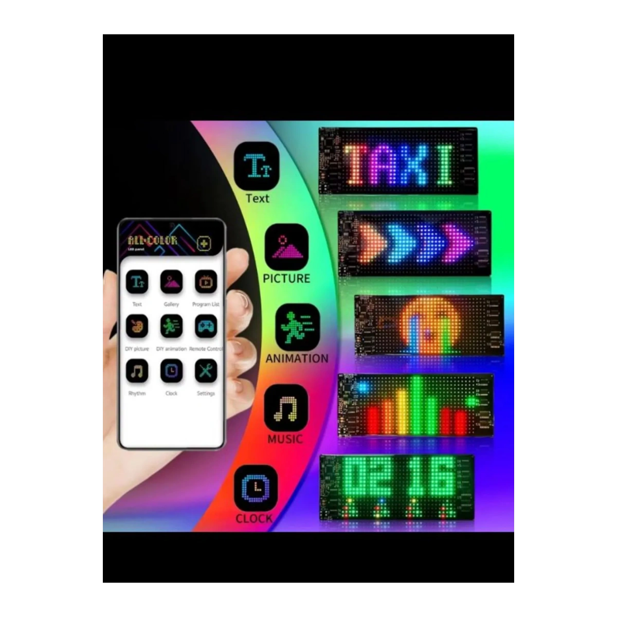 Led Matrix Panel Led-08 16X144 Led 190*1330 MM