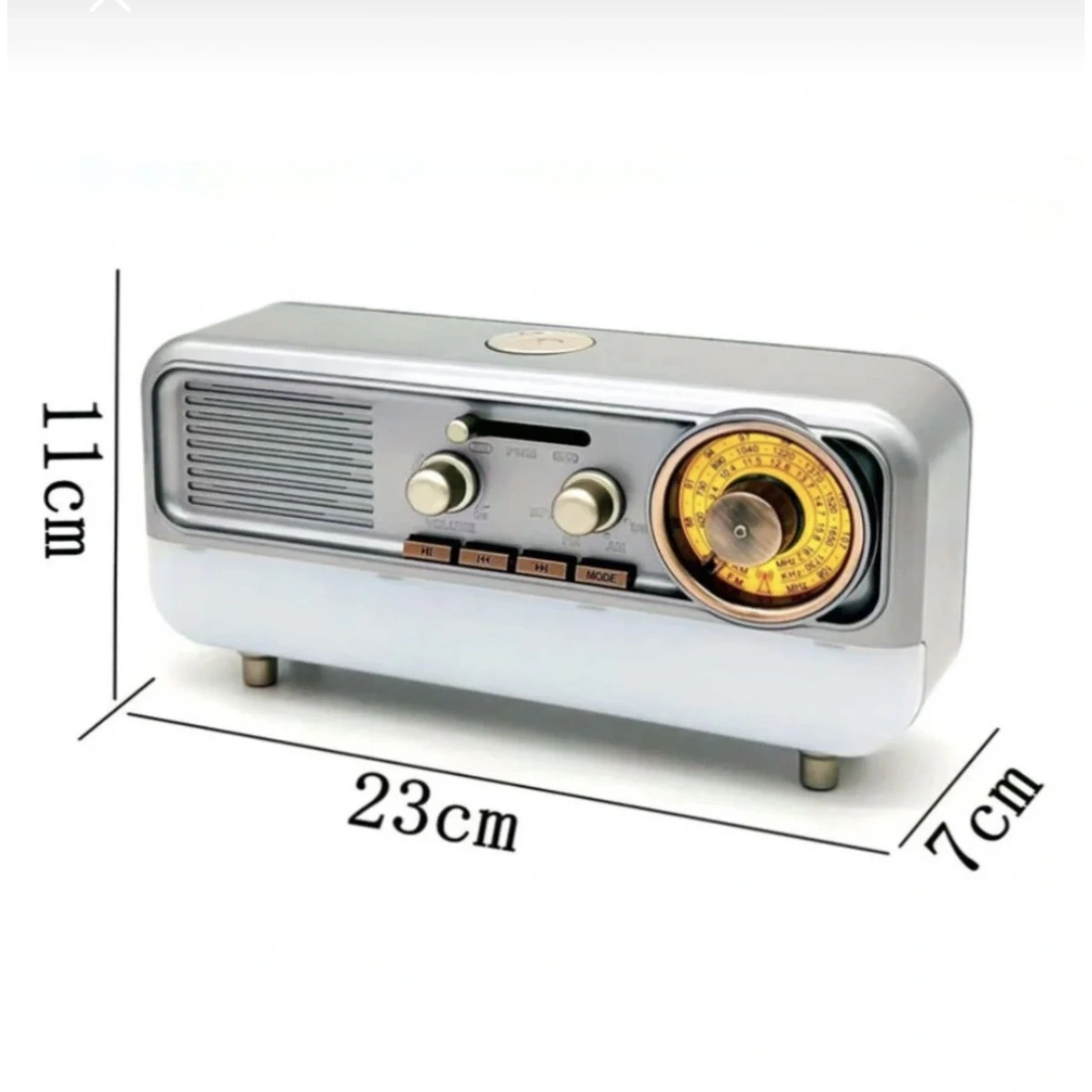 Md-1314 Işıklı Radio Ses Bombası Gold