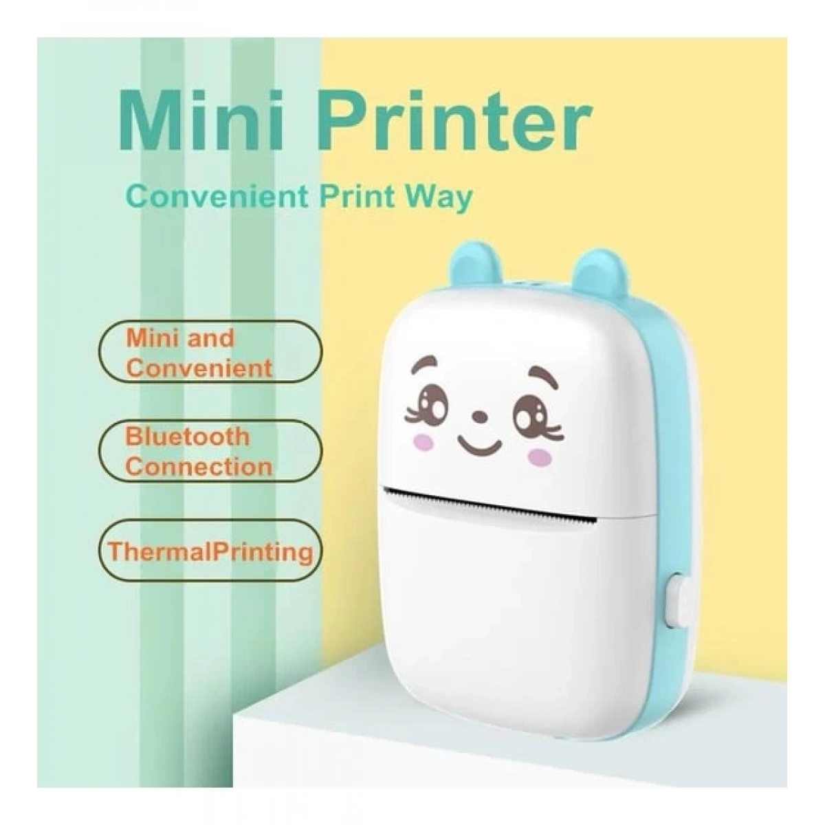 Mini Printer Pr-01 Termal Fotoğraf Yazıcısı Mavi