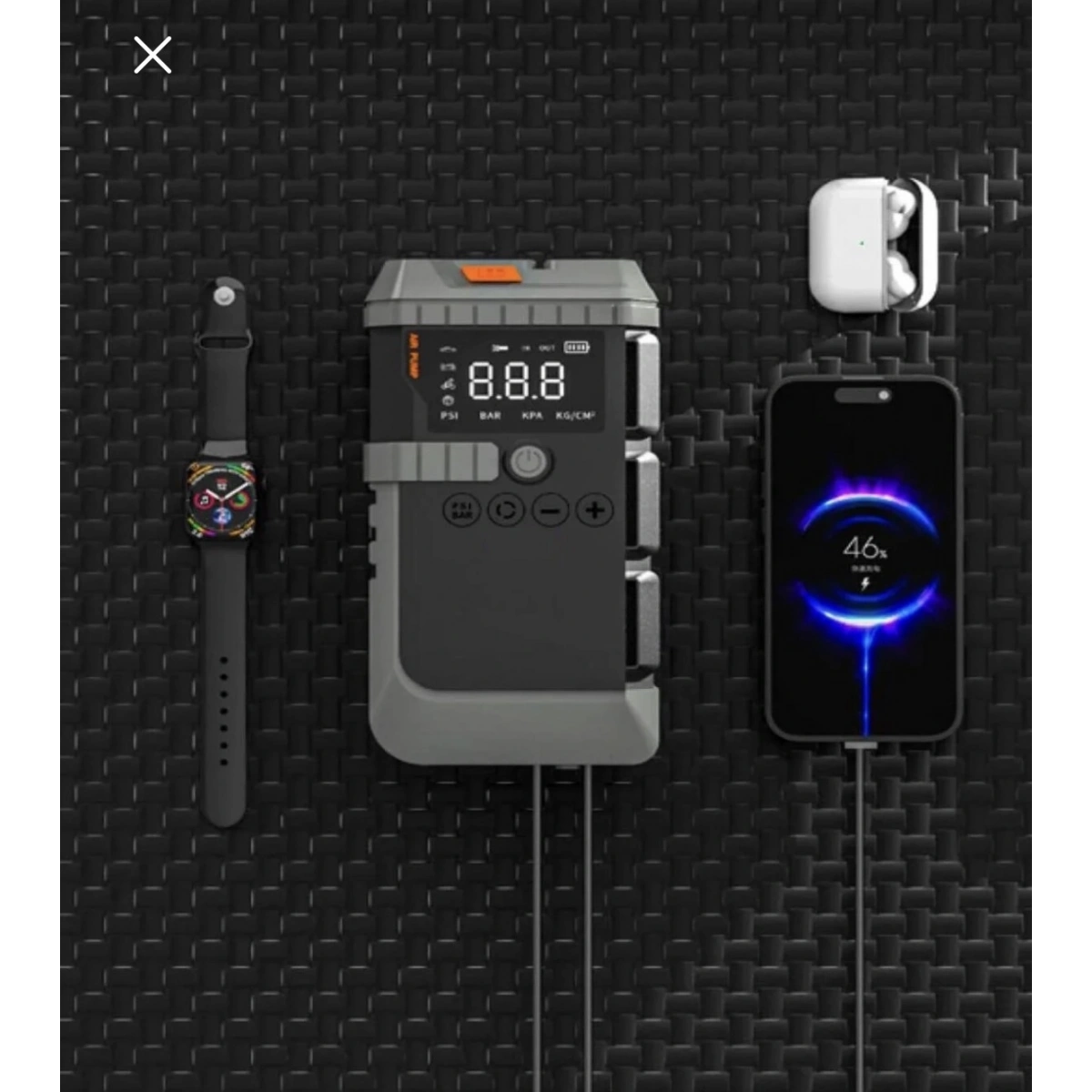 Şarjlı Araç Pompası Ve Akü Takviye 16.000 Mah Cs64 Plus Max