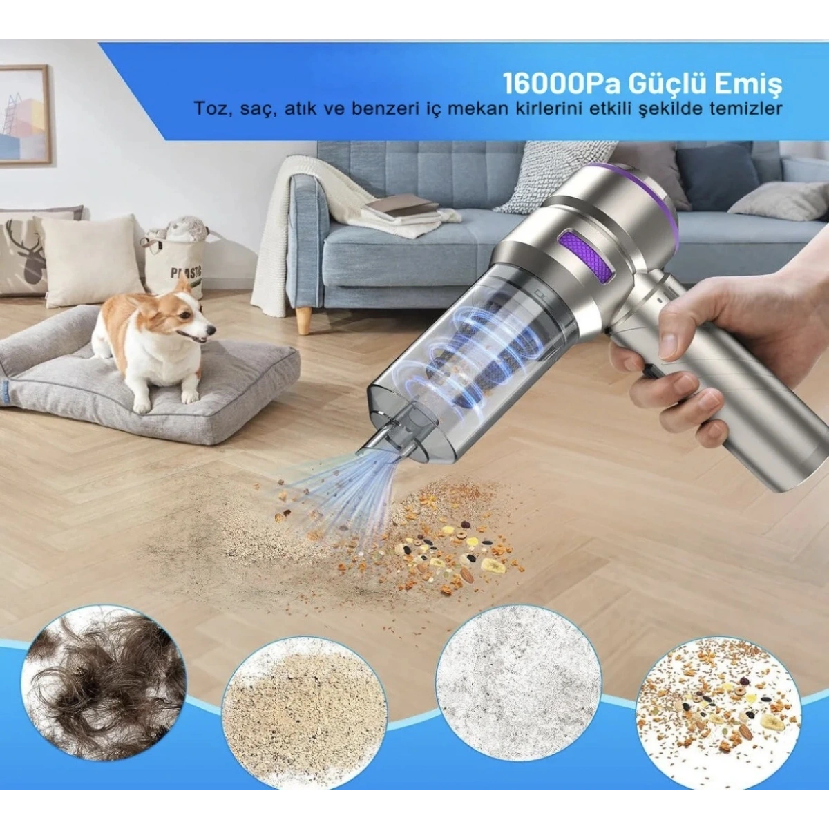 Şarjlı Araç Süpürgesi Ve Üfleme Çantalı Cs59 Plus Max