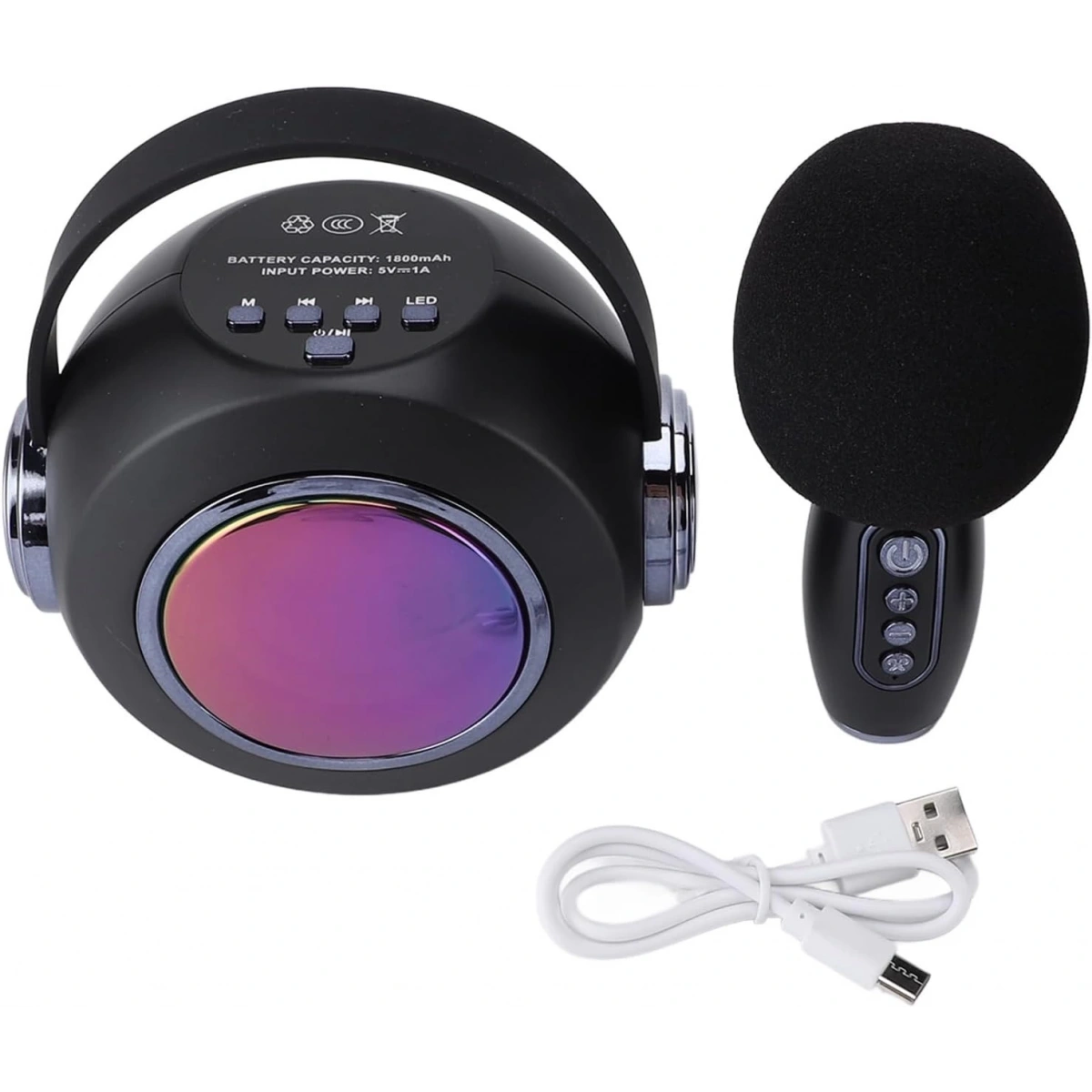 SP-02 SİYAH KARAOKE MİKROFONLU SPEAKER