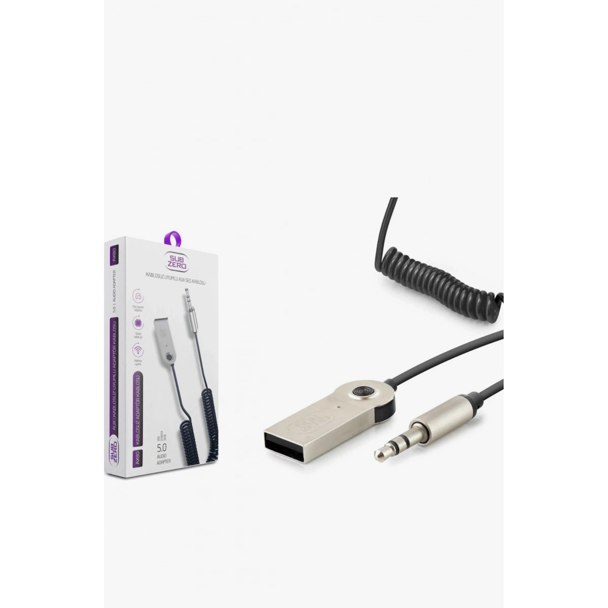 SubZero AX80 Kablosuz Uyumlu USB-AUX Ses Kablosu