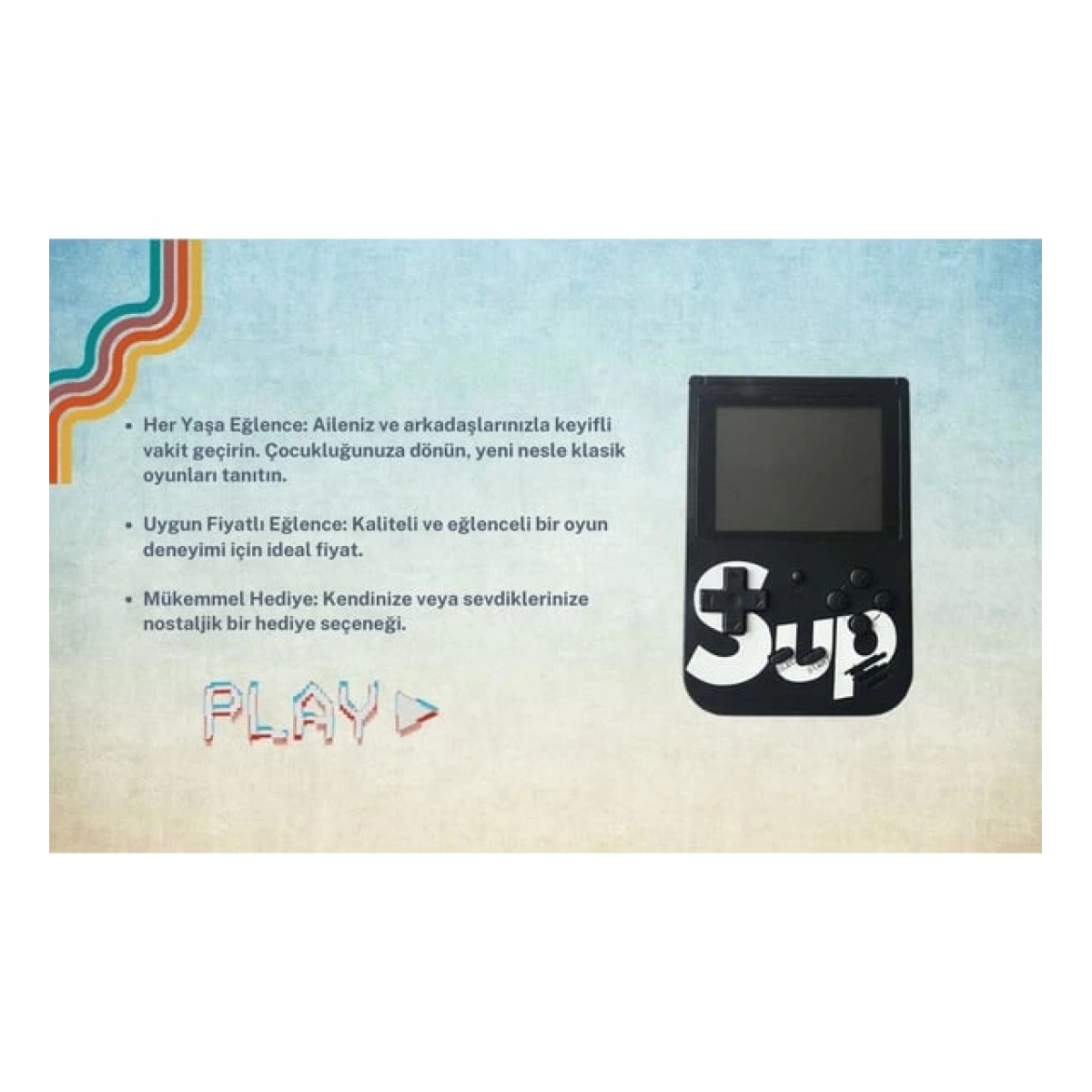 Sup Oyun Konsolu 400 Oyun Siyah