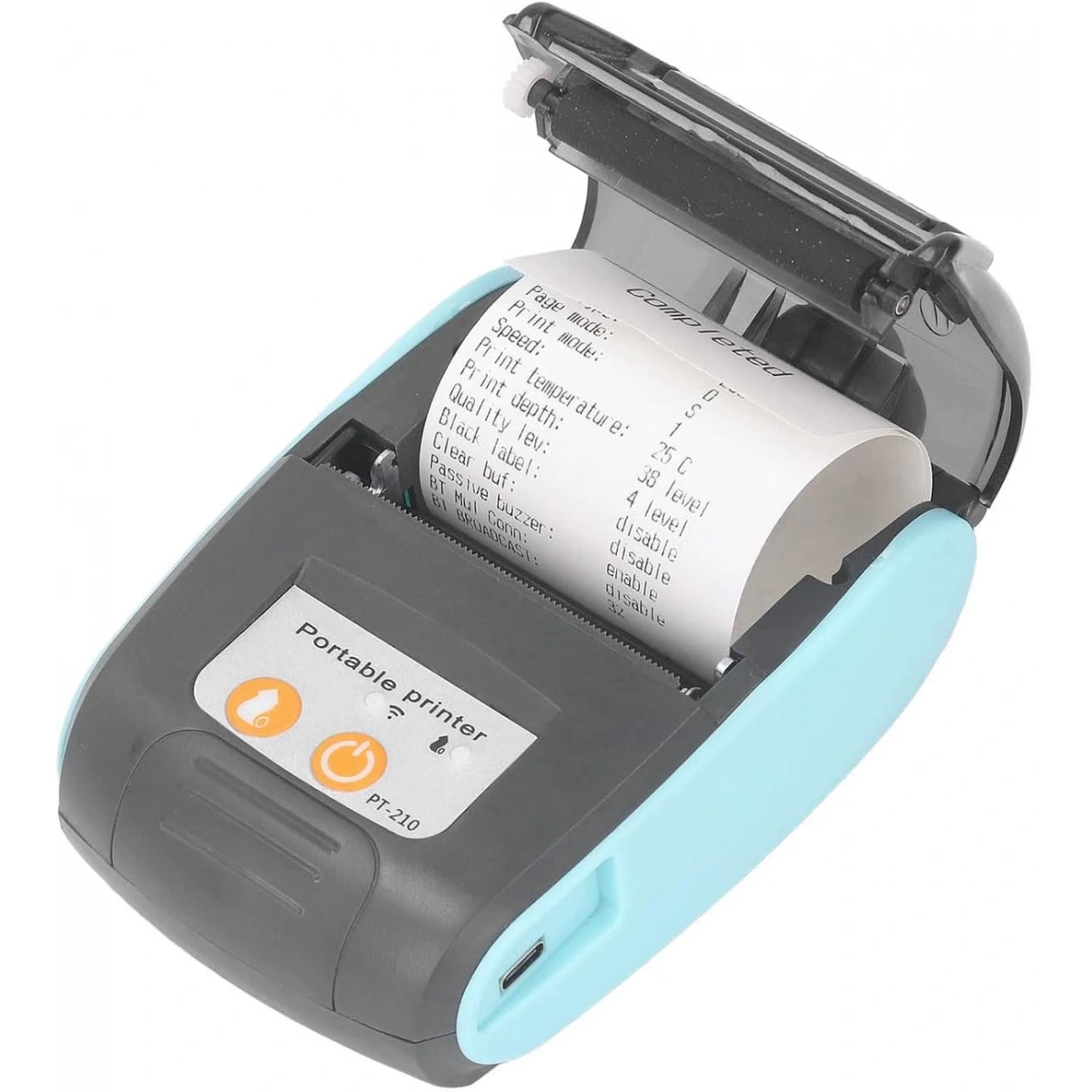 Taşınabilir Termal Yazıcı PT-210 Mavi