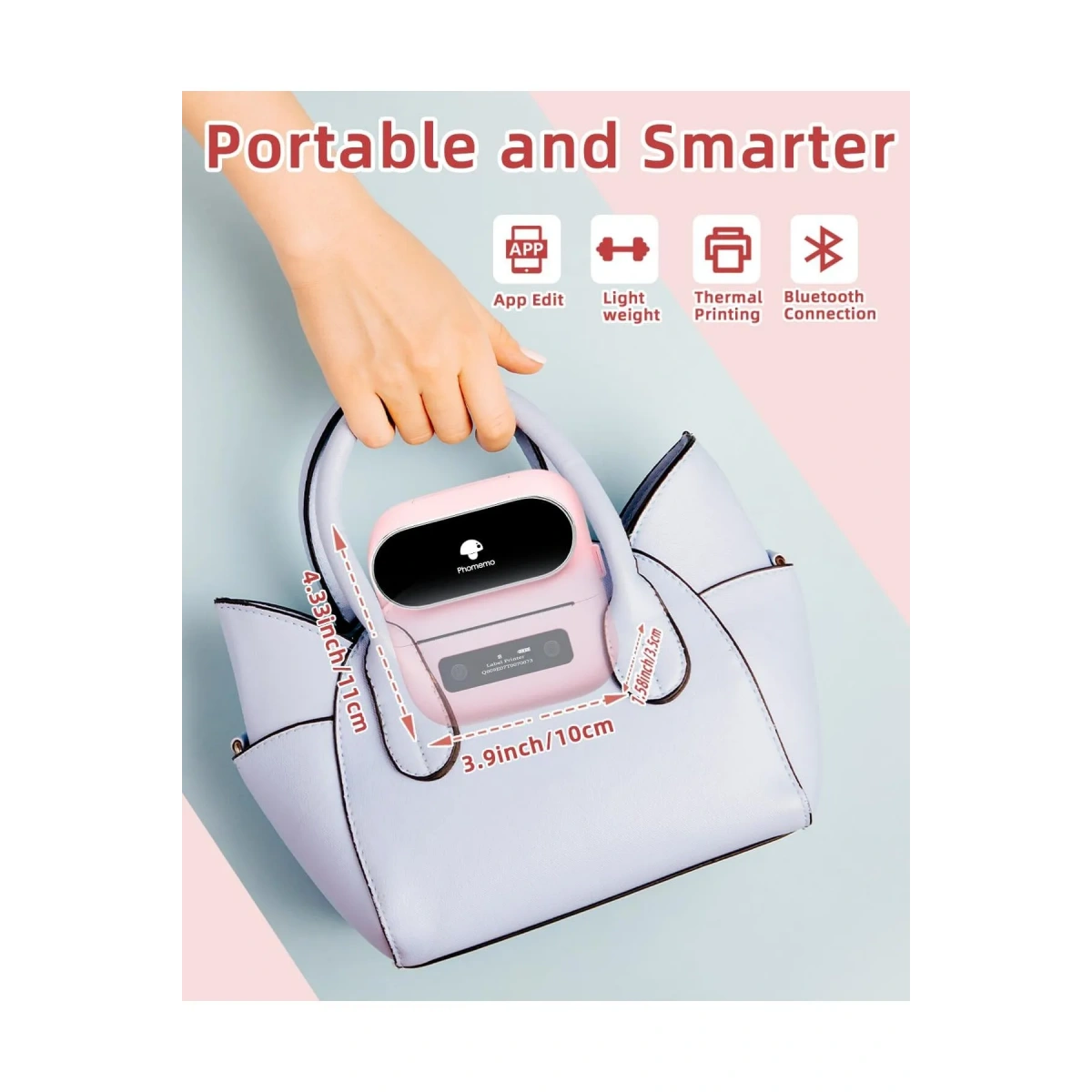 Taşınabilir Termal Yazıcı PT-260 Pembe