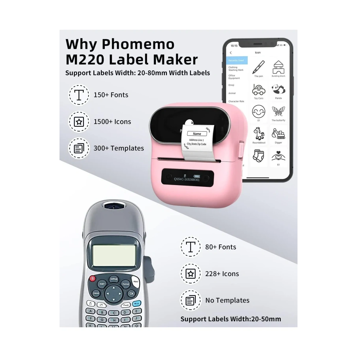 Taşınabilir Termal Yazıcı PT-260 Pembe