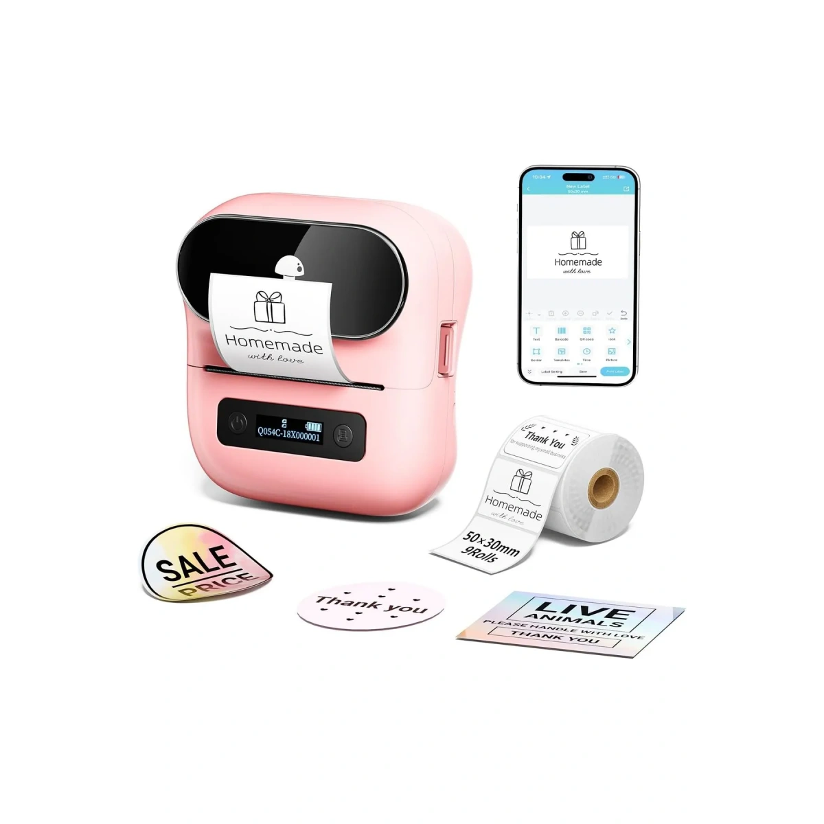 Taşınabilir Termal Yazıcı PT-260 Pembe