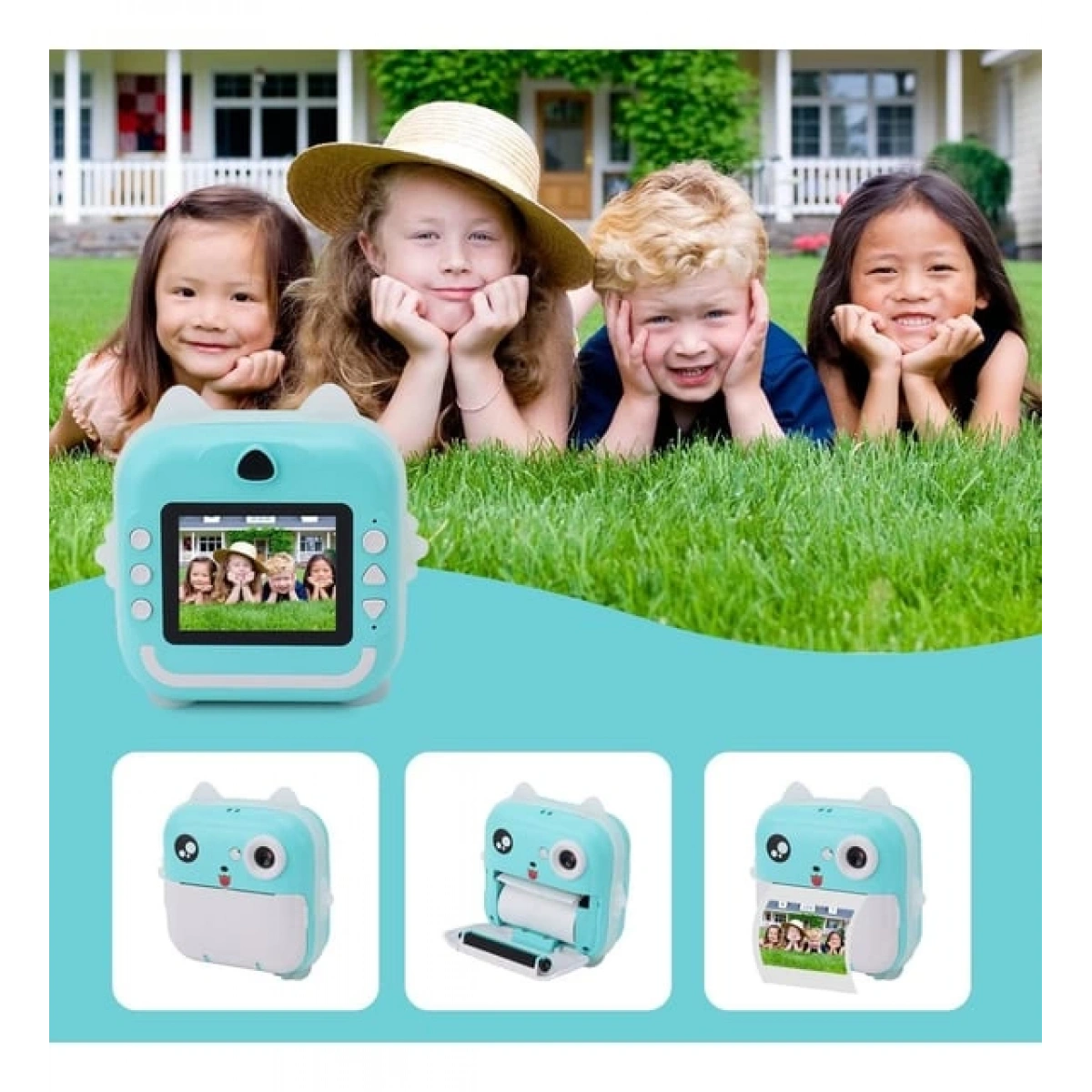 Termal Baskılı Fotoğraf Makinesi Q5 Mavi