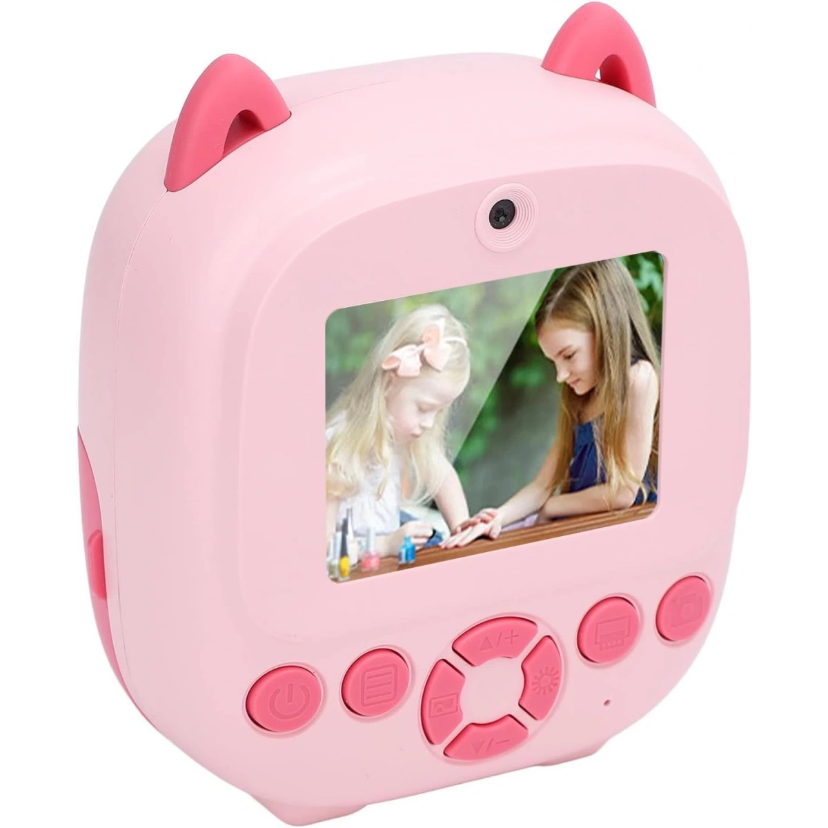 Termal Yazıcılı Çocuk Dijital Fotoğraf Makinesi S5-App Pembe