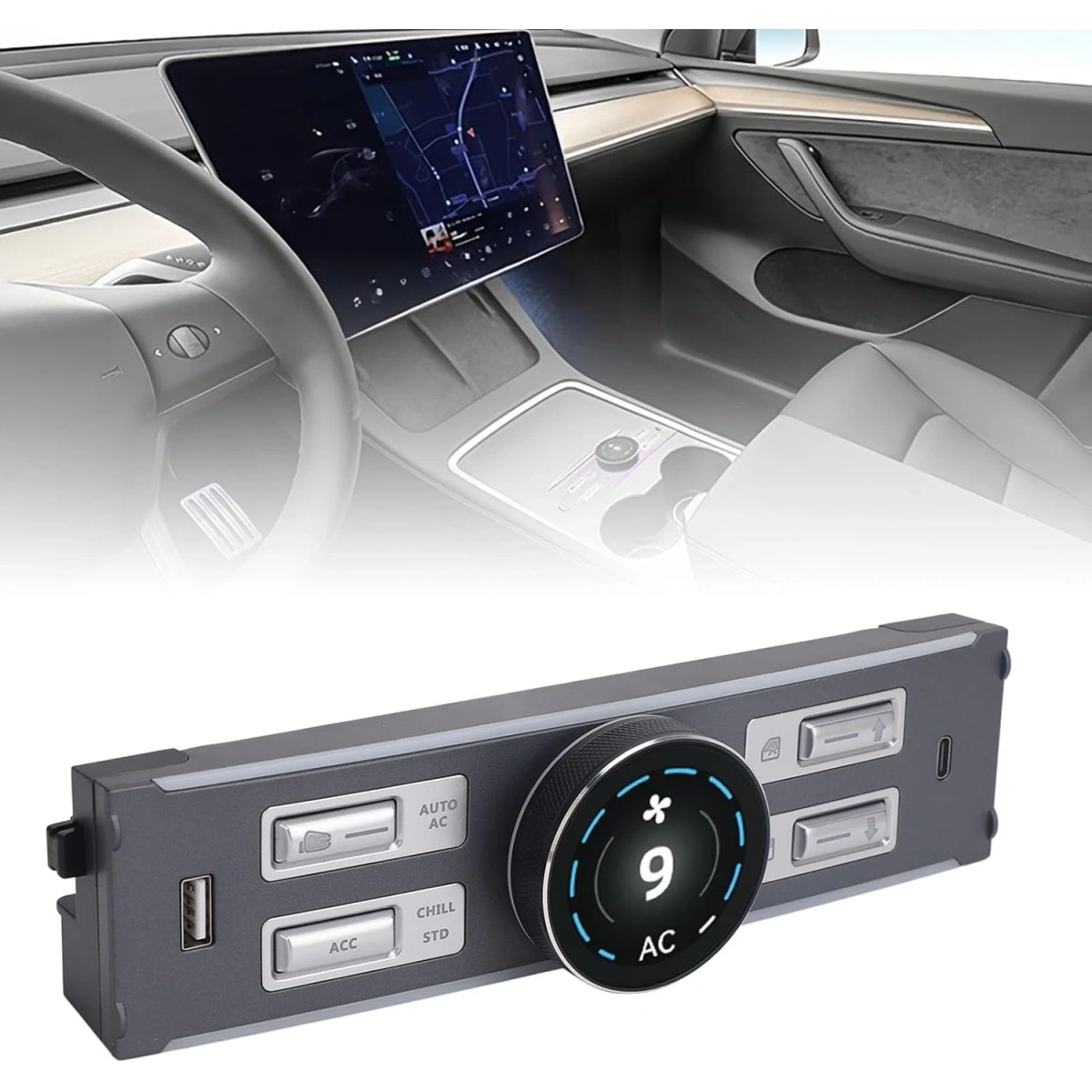 Tesla Model Y Akıllı Lcd Kontrol İstasyonu AS2069-3Y