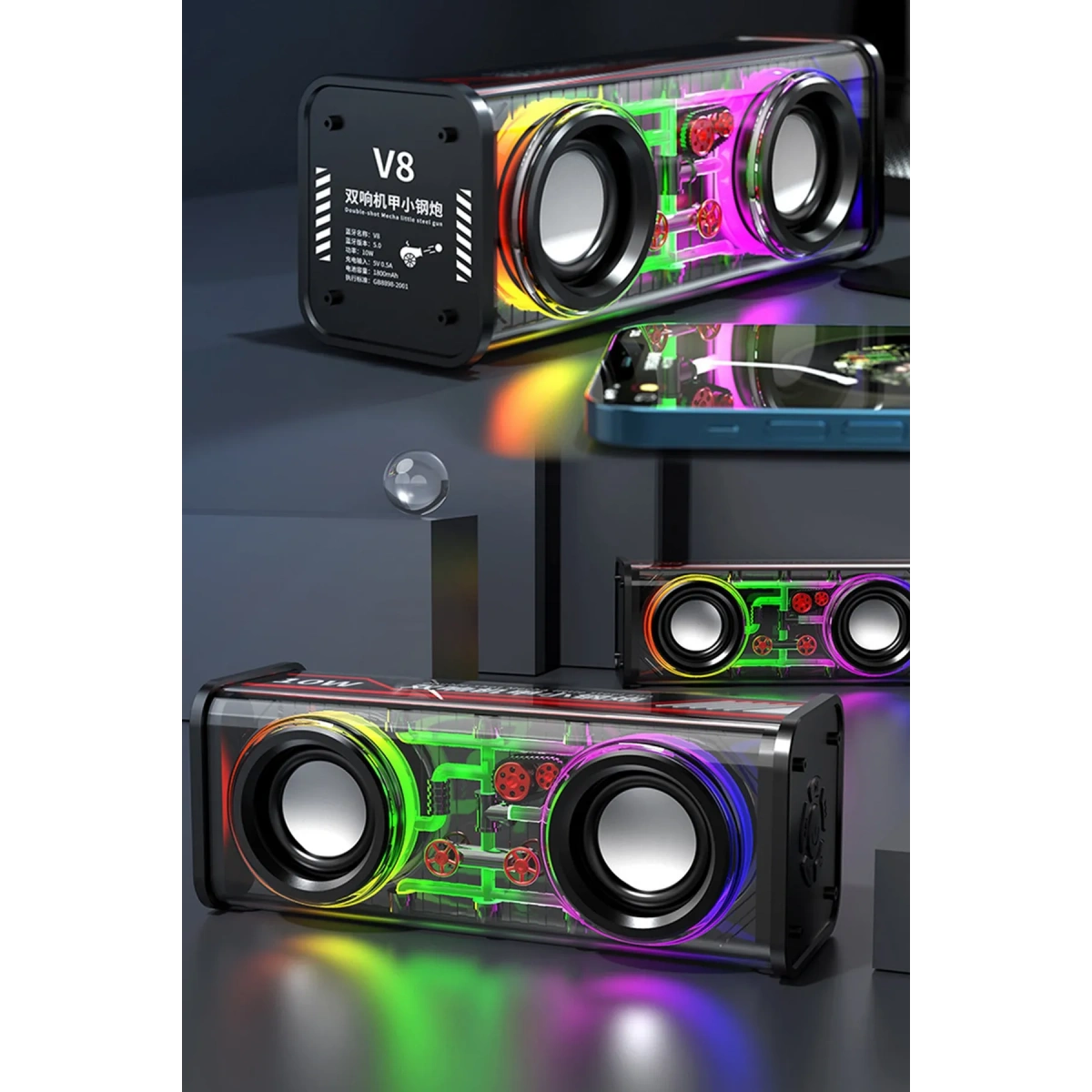 V8 BLUETOOTH HOPARLÖR SİYAH