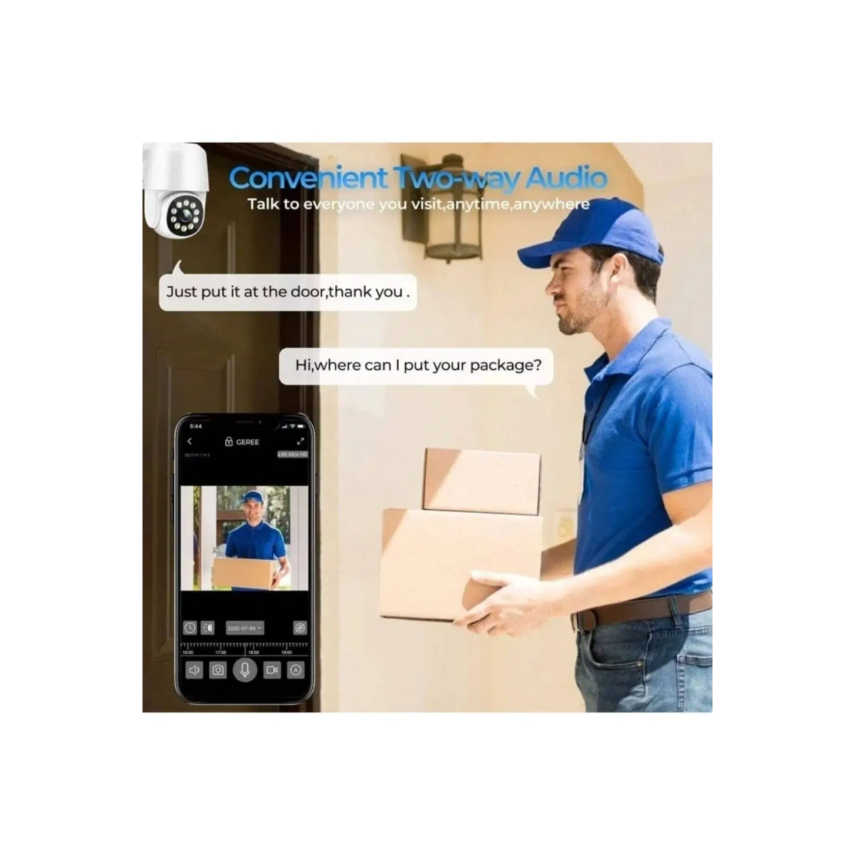 Wifi Kamera Kapı Önü Dış Mekan Ec101