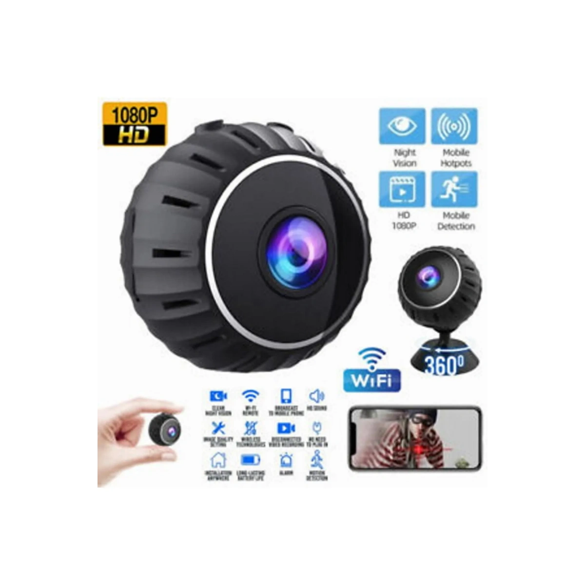 X10 Mini Kamera  64Gb Destekli Gizli Kamera