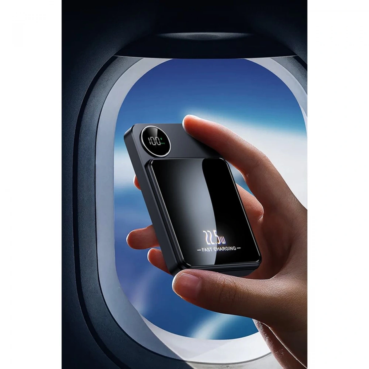 YK DESIGN 5000 MAH KABLOLU-22.5W MAGSAFE-15W POWERBANK YK-915 MOR