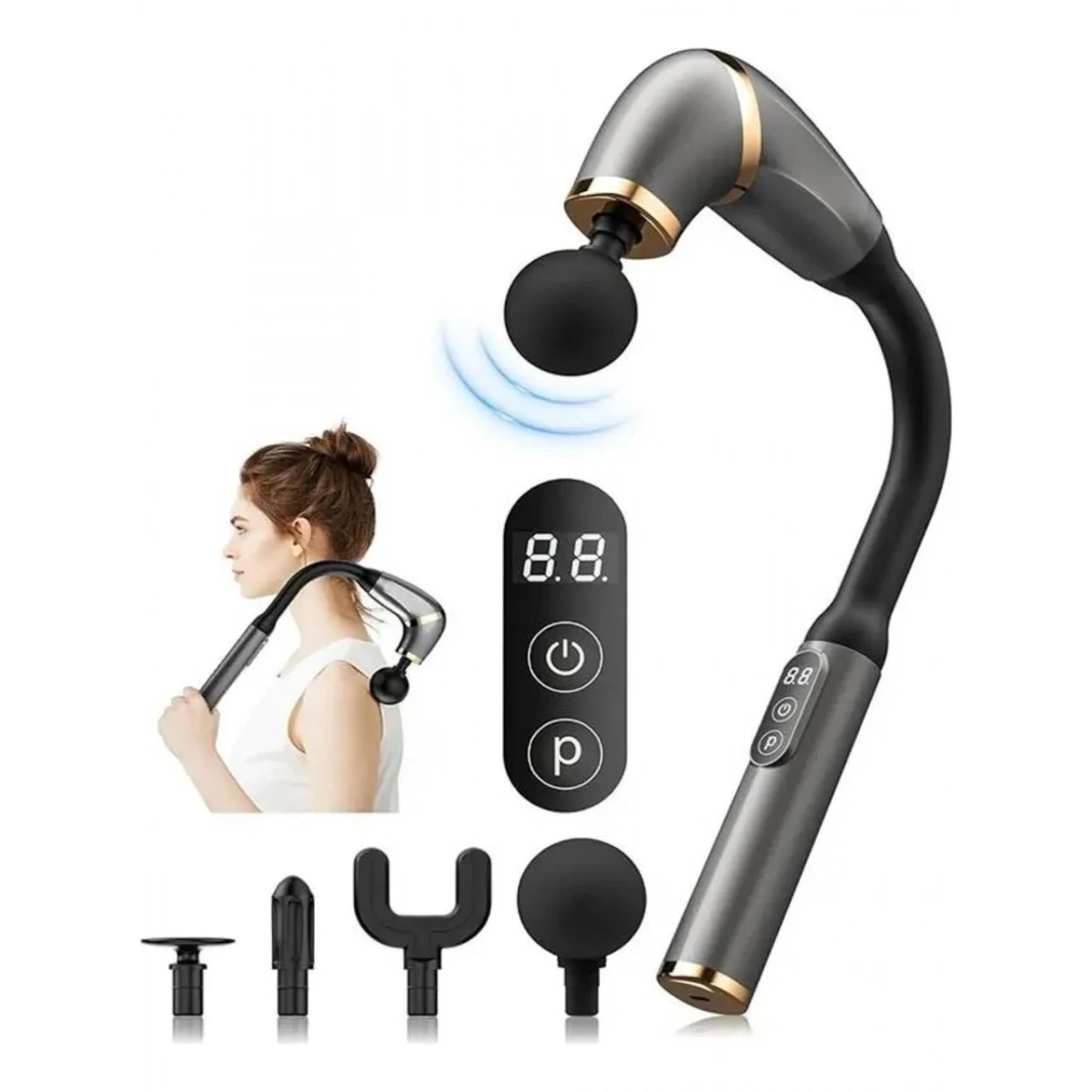 ZC-2025 Fascial Gun Masaj Aleti Mavi