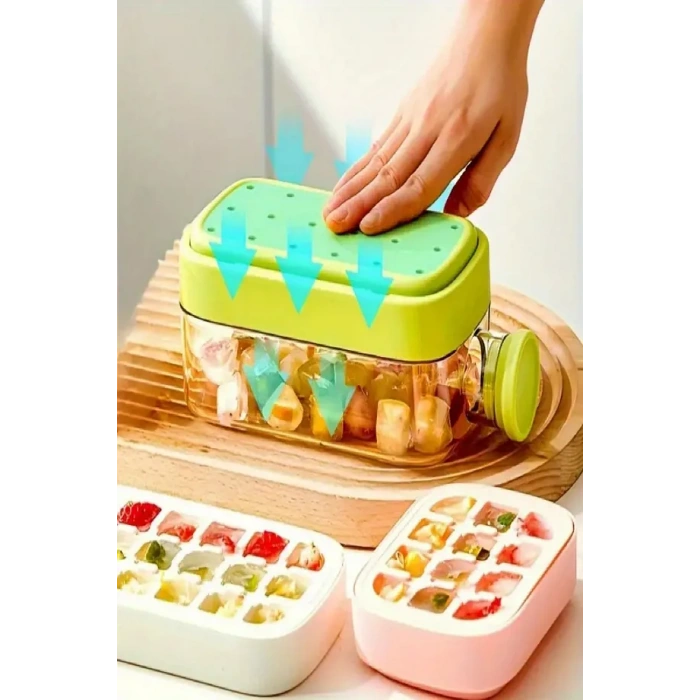 2li Basmalı Yeni NesilBuz Kalıbı Pipetli Su Şişesi Bölmeli Hazneli Buz Küpü 800 Ml 500 Ml