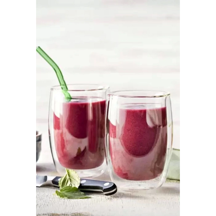 2li Çift Cidarlı Bardak  Ev Ofis Çay Fincanı