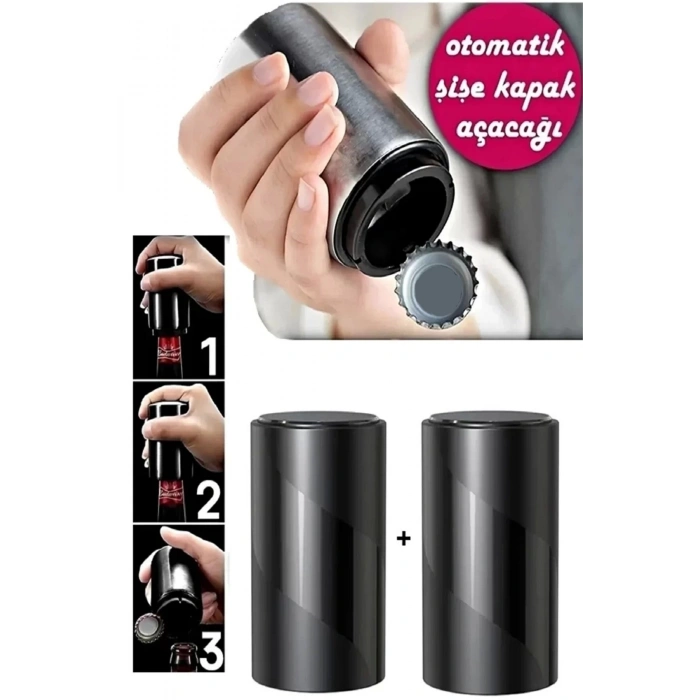 1 Adet Otomatik Basmalı Şişe Kapak Açacağı Multi Fonksiyonel