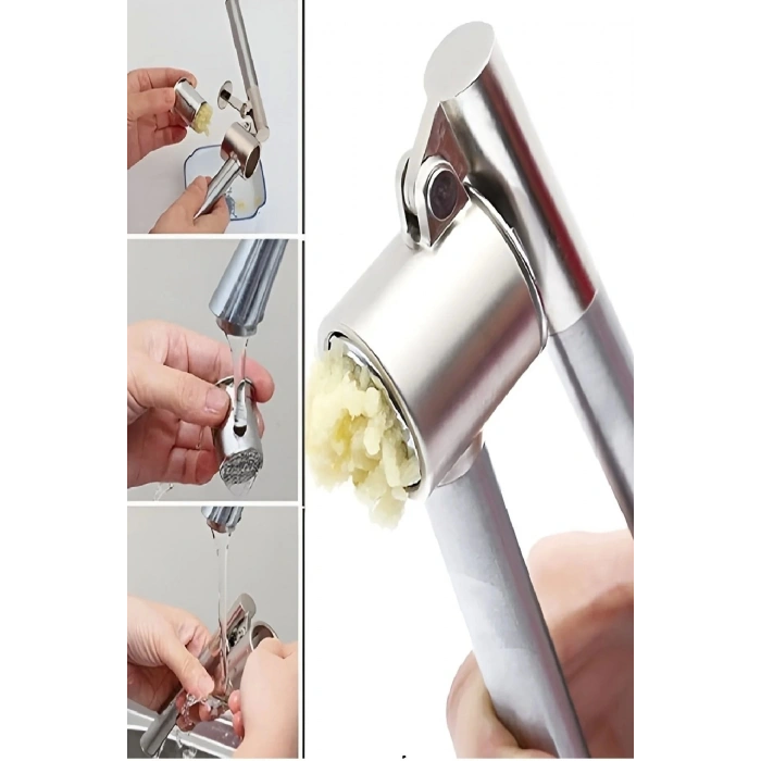 Sarımsak Ezici Konics Yuvarlak Paslanmaz Çelik Ezme