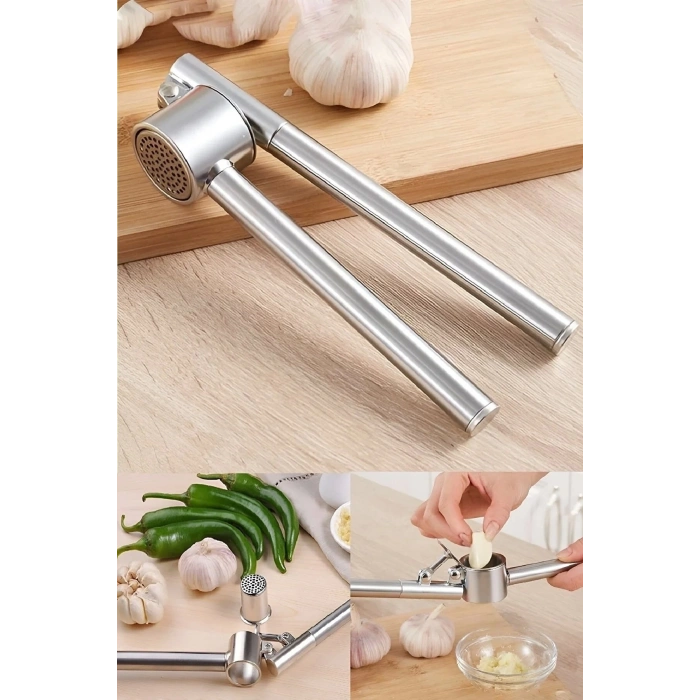 Sarımsak Ezici Konics Yuvarlak Paslanmaz Çelik Ezme