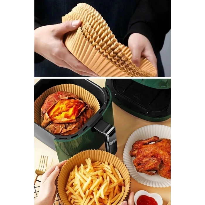 Airfryer Pişirme Kağıdı Hava Fritözü Yağ Geçirmez Kalıp Uyumlu