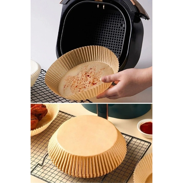 Airfryer Pişirme Kağıdı Hava Fritözü Yağ Geçirmez Kalıp Uyumlu
