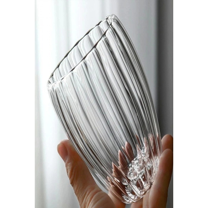 2li Çift Cidarlı Burgulu Kristal Cam Bardağı Çay Süt Kahve Kupası Sıcak &