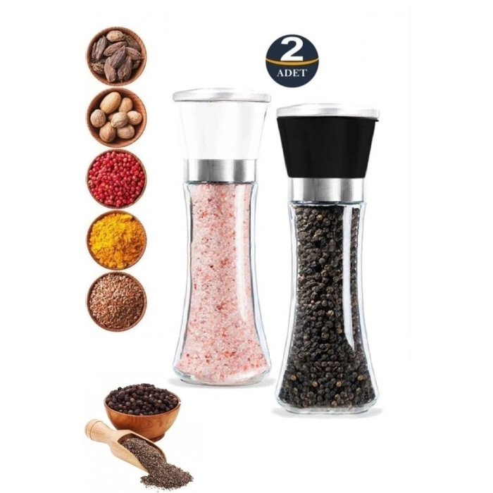 Karabiber Tuzluk Değirmeni Baharat Öğütücü Seramik Bıçaklı Dayanıklı