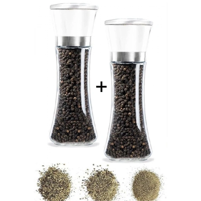 Karabiber Tuzluk Değirmeni 2 Adet Seramik Bıçaklı Öğütücü