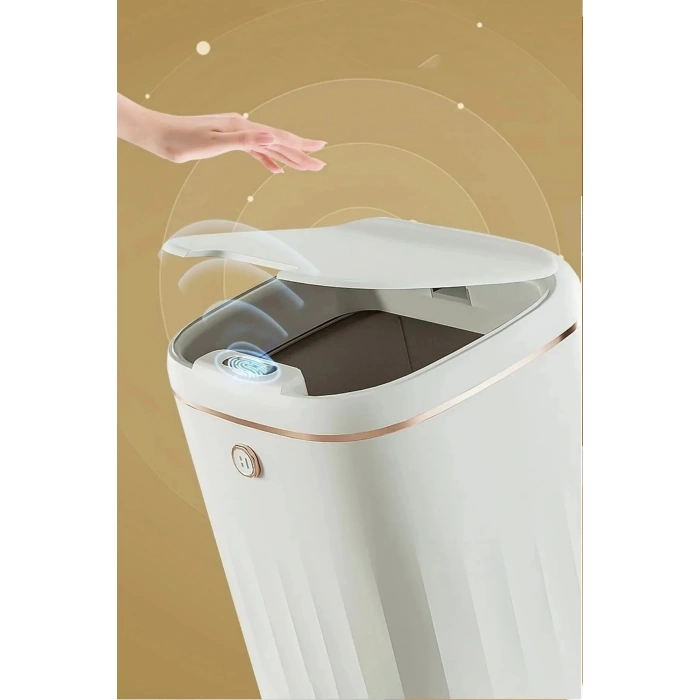 Teknolojik Çöp Kutusu Otomatik Aç Kapat Sensörlü Mutfak Banyo Ev Ofis Indüksiyon Çöp
