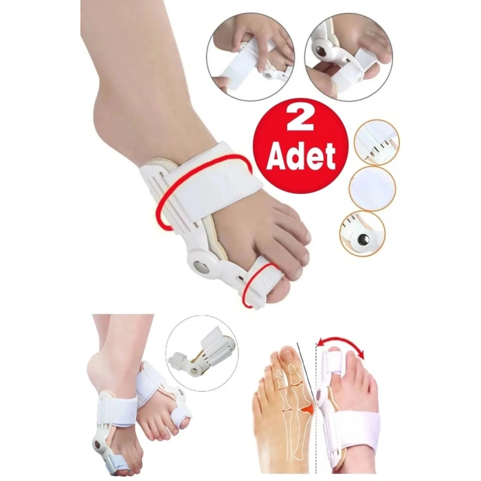2 Adet Ayak Baş Parmak Kemik Düzeltici Ayak Bakımı Özel Tasarım Halluks Valgus Bunyon Ateli