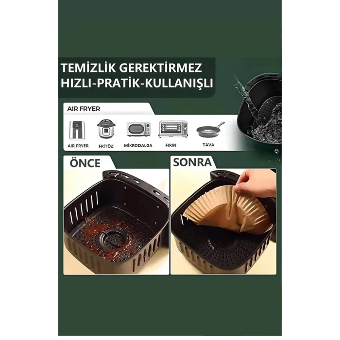 Pişirme Kağıdı Hava Fritözü Yağ Geçirmez Kalıp. Uyumlu
