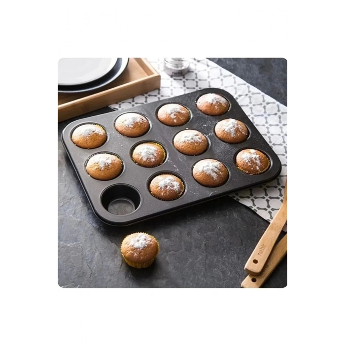 Muffın Kek Kalıbı Cupcake Yanmaz Yapışmaz Kek Çörek Kalıbı