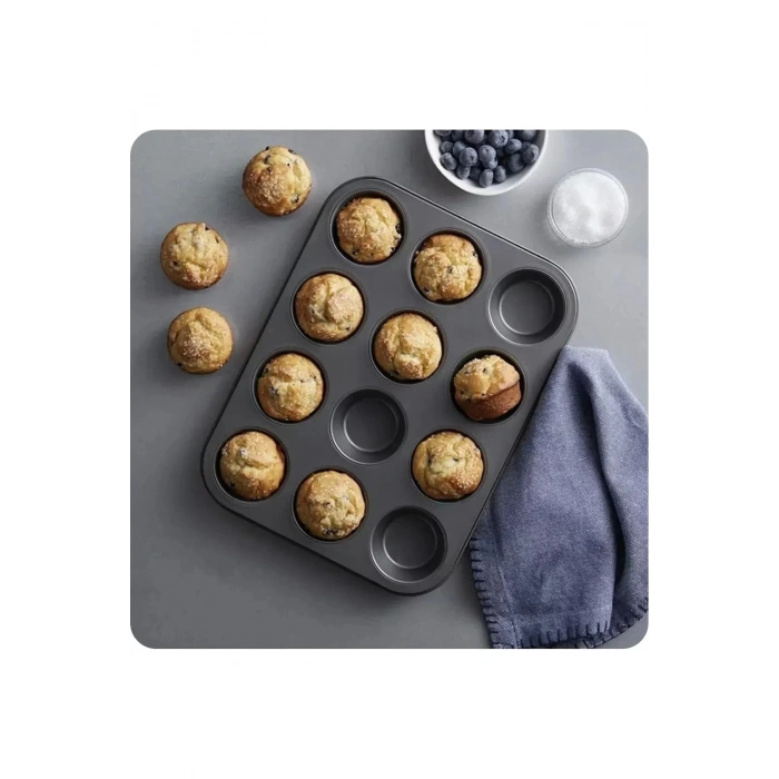 Muffın Kek Kalıbı Cupcake Yanmaz Yapışmaz Kek Çörek Kalıbı