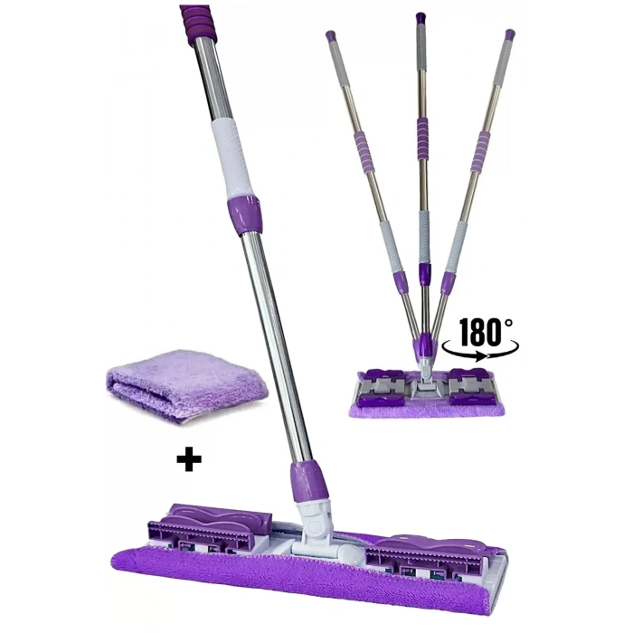 Sihirli Teleskobik Mop Yedek Bez Hediyeli Yer Mopu Fayans Duvar Yüzey