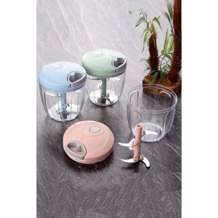 Ipli El Rondosu 5 Çelik Bıçaklı Büyük Boy Sebze Meyve Et Soğan Doğrayıcı Blender Rende