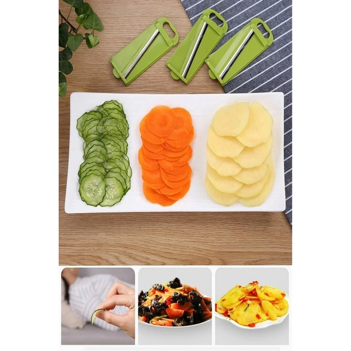 Orijinal Rende Dilimleyici 13 Parça Hazneli Sebze Patates 8 Bıçaklı Rendeleme Seti