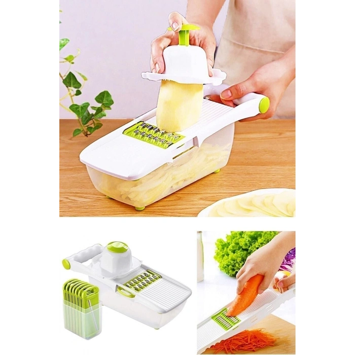 Hazneli Sebze Patates Dilimleyici Doğrayıcı Rendeleme Kesici