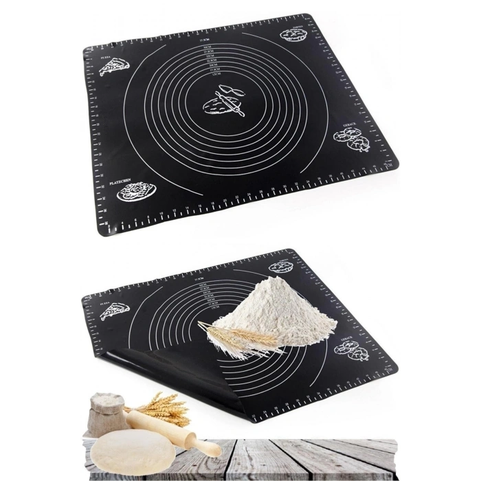 Hamur Matı Açma Yoğurma Mat Silpat Siyah